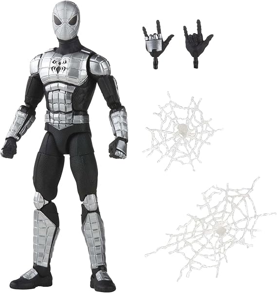 Marvel Legends Series Spider-Man 15 cm Spider-Armor Mk I Action Figure Toy, Includes 4 Accessories: 2 Alternate Hands and 2 Web FX