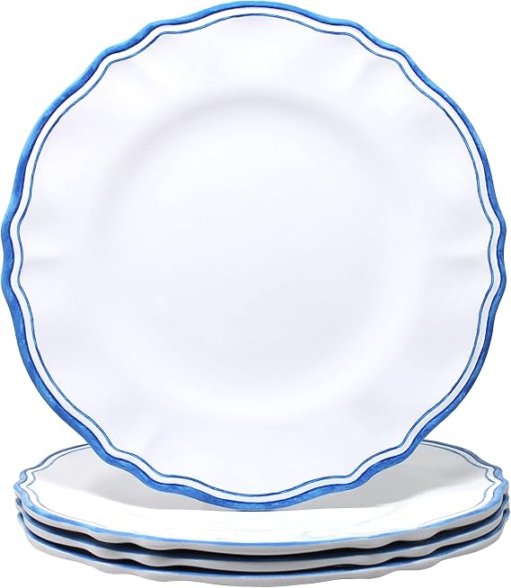 Le Cadeaux Melamine 9 inch Salad Plate, Set of 4, Maison