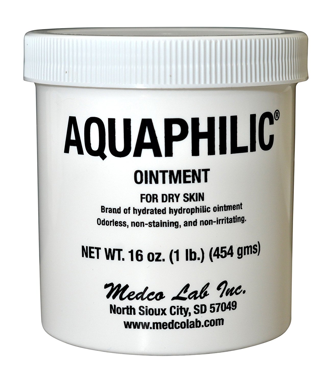 Aquaphilic Healing Ointment for Dry Skin - Non-Irritating Cracked Heel Cream & Hand Lotion 16 oz