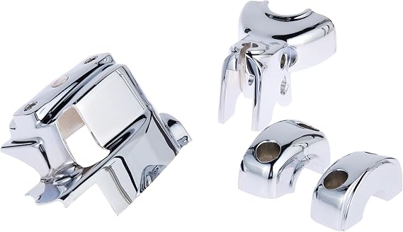 Kuryakyn 9119 Motorcycle Handlebar Accessory: Complete Chrome Replacement Brake and Clutch Control Dress-Up Kit for 1996-2017 Harley-Davidson Motorcycles, Dual Disc