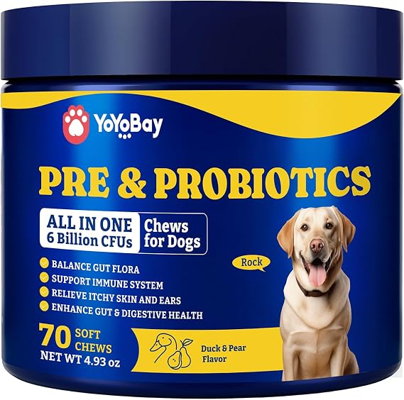 Probiotics for Dogs, Dog Gut, Immune & Skin Health Support Supplement