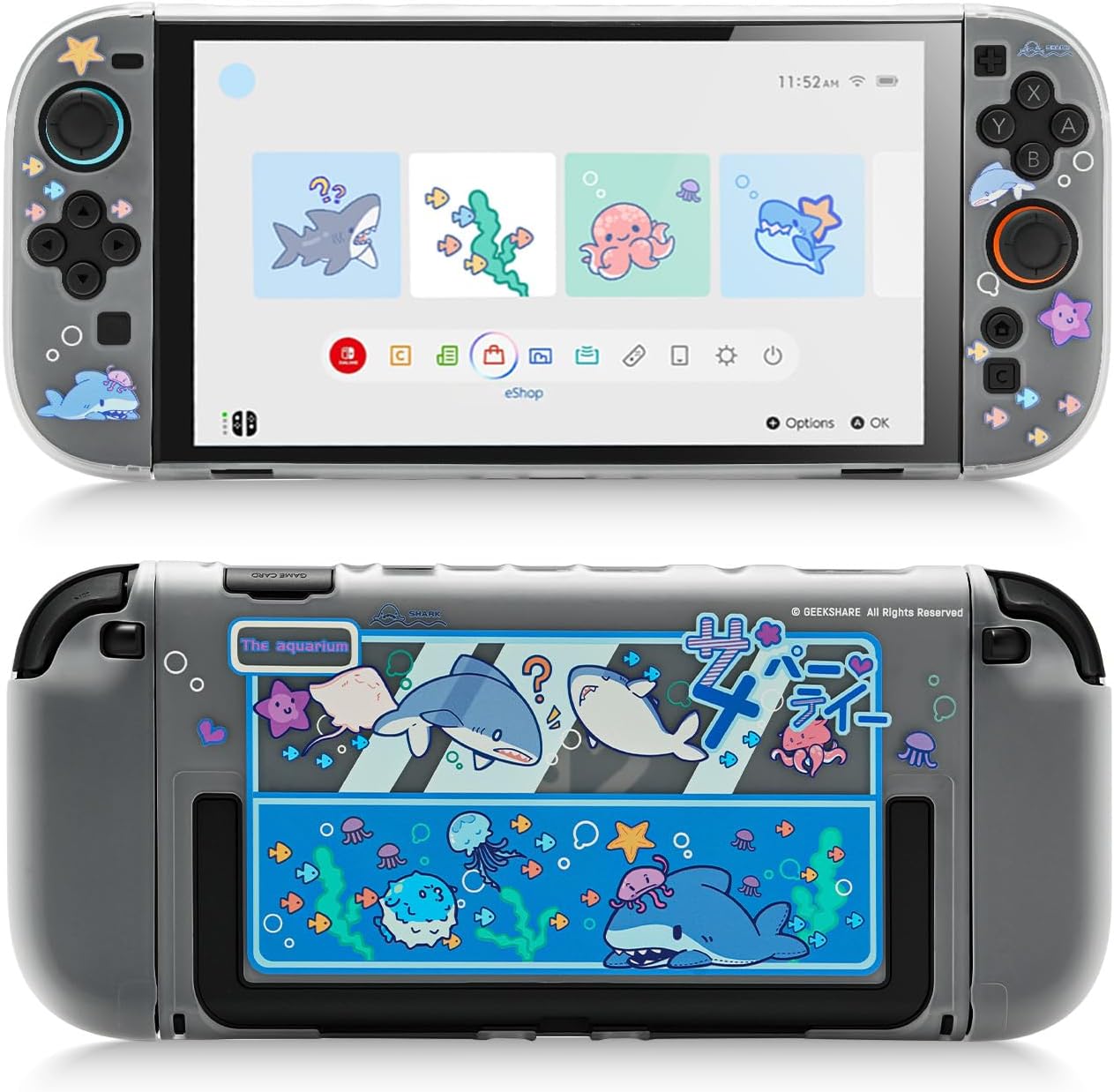 GeekShare Switch 2 Cover, Compatible with Switch 2, Switch 2025, Switch Cover, PC-Made, Joy-Con Protection, Split-Type, Full Protection, Slim, Scratch-Resistant, Stain-Resistant, Shockproof, Easy to