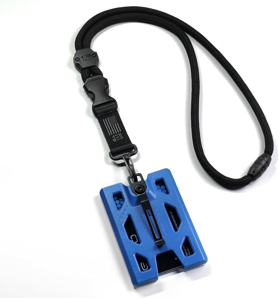 GOVO T4 Badge Holder (Blue) + T3 Lanyard (U.S. Special Edition) Bundle