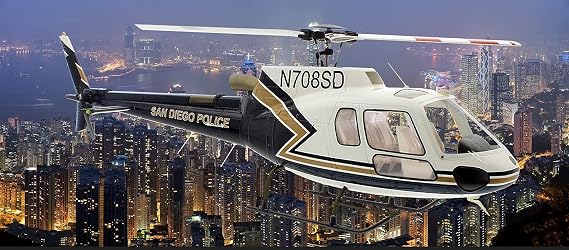 RC Helicopter Fuselage AS350 470 Size ARF KIT Version Fuselage Helicopters Diego Police