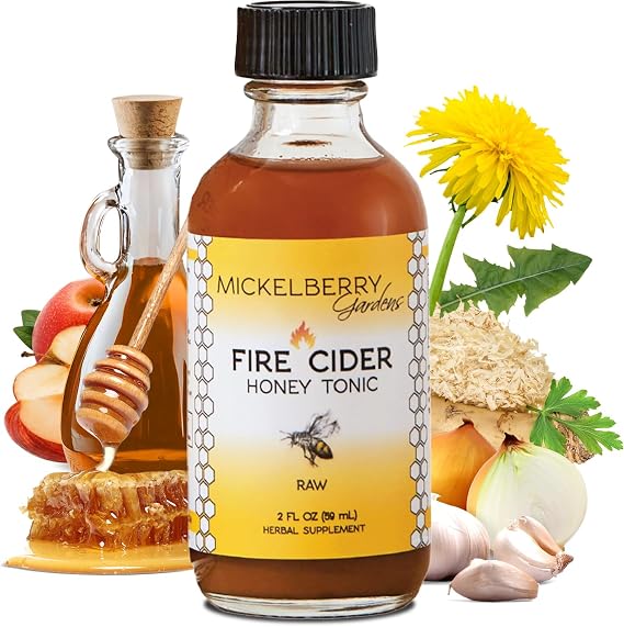 Mickelberry Gardens Fire Cider Apple Cider Vinegar Honey Tonic 2oz