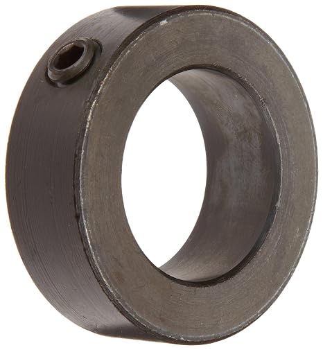 C-100-BO Black Oxide Plated Steel Shaft Collar, One Piece, Set Screw Style, 1" Bore, 1-1/2" Outside Diameter, 5/8" Width, 5/16"-24 x 1/4" Set Screw