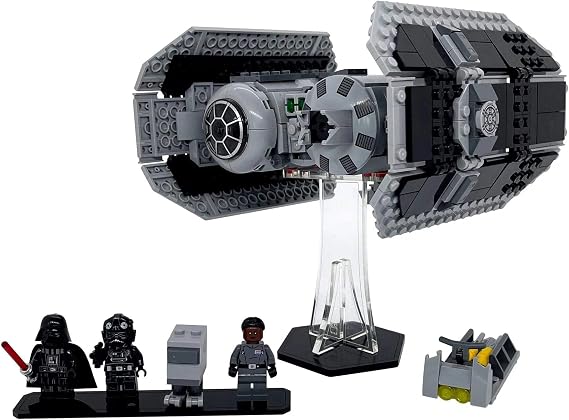 Display Stand Compatible with LEGO 75347 Star Wars TIE Bomber Angled Stand with 4-Minifig Base Set Not Included