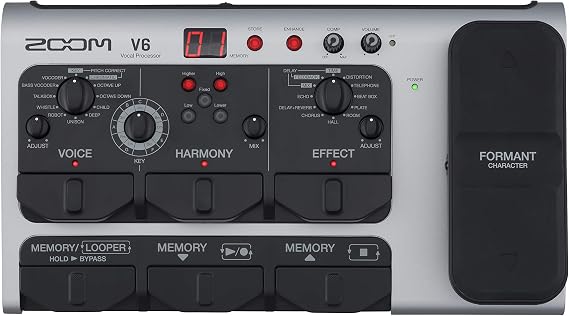 Zoom V6-SP Vocal Effects Pedal with Harmony, Formant, Looper