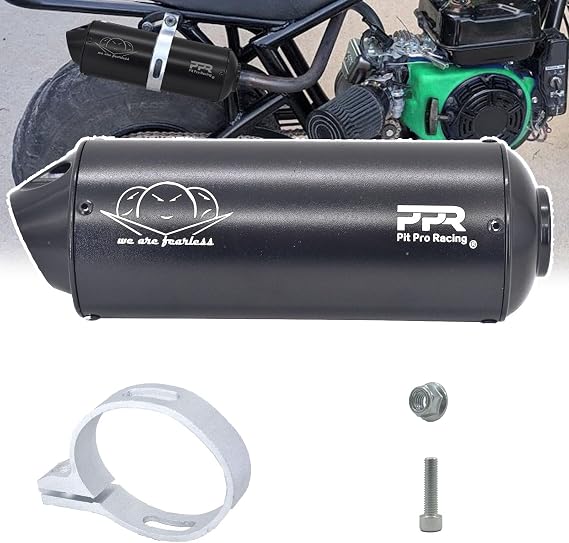28mm Motorcycle Exhaust Muffler Tip Pipe Fits for 50cc 110 125cc 150cc 160cc Dirt Pit Bike ATV Quad 4 Wheeler Black