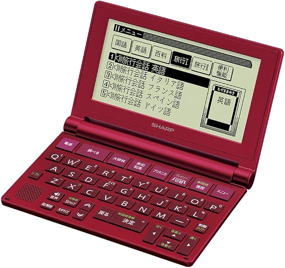 Sharp Compact Type Electronic Dictionary Brain Typewriter Key Layout Red Series PW-NA1-R
