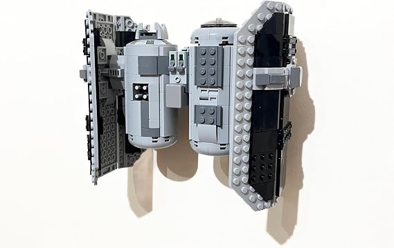 3Dudes & Dad Wall Mount Display Bracket Compatible with LEGO® Star Wars TIE Bomber - Custom Designed Storage Hook for Set 75347-3D Printed Plastic - Supplied with Mounting Hardware