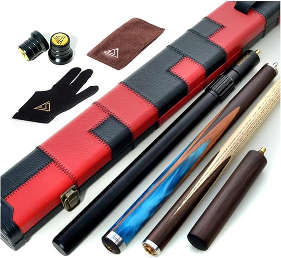 Pool Cue Billiard Cue 57-Inch Snooker Cue Set, 3/4 Split Cue, 9.7Mm Head,High-Grade Maple Pool Cues are Handmade and Suitable for Professionals 240907(Color:A,Size:)