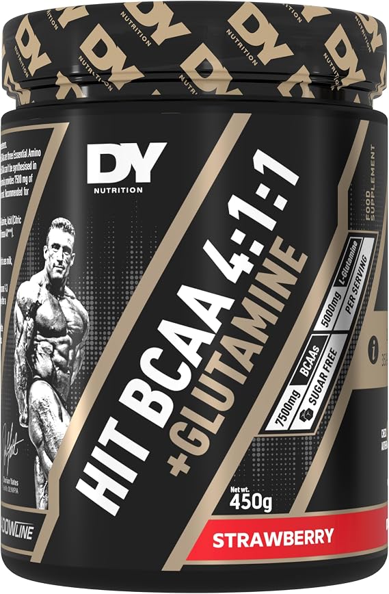 HIT BCAA 4:1:1 + Glutamine, 450g, 30 Servings (Strawberry)