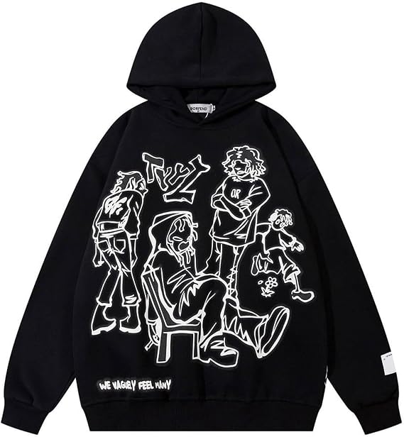 Y2k Hoodie Men Women Aesthetic Graphic Hoodies Pullover Sweatshirt Hip Hop Goth Grunge Harajuku Jacket