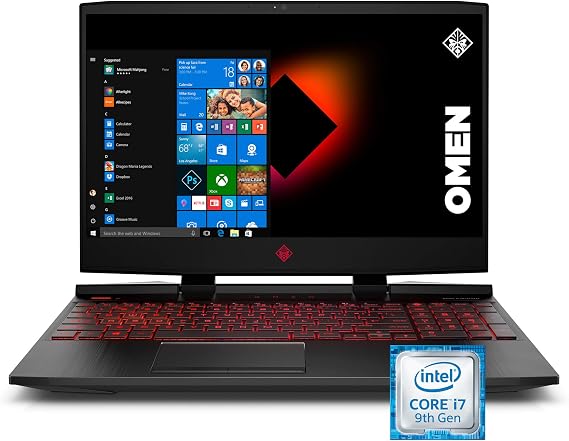 HP Omen 2019 15-Inch Gaming Laptop, Intel i7-9750H Processor, NVIDIA GTX 1660Ti (6 GB), 8 GB RAM, 256 GB SSD, VR Ready, Windows 10 Home (15-dc1020nr, Black)