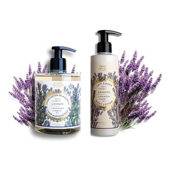 Panier des Sens Lavender Hand Soap and Lotion Set, 25.35 fl oz