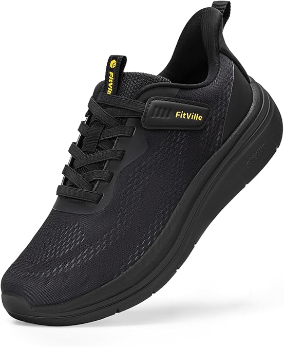 FitVille Mens Extra Wide Trainers Lightweight Sneakers