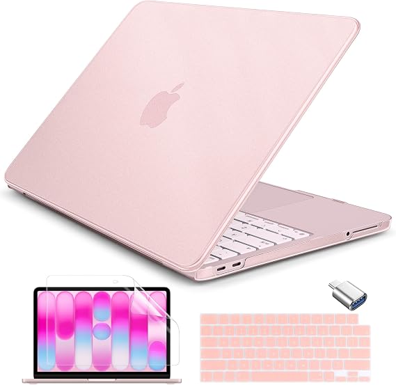 Batianda CrystalMist Case for MacBook Neo 13 Inch 2026, Frosted Blush