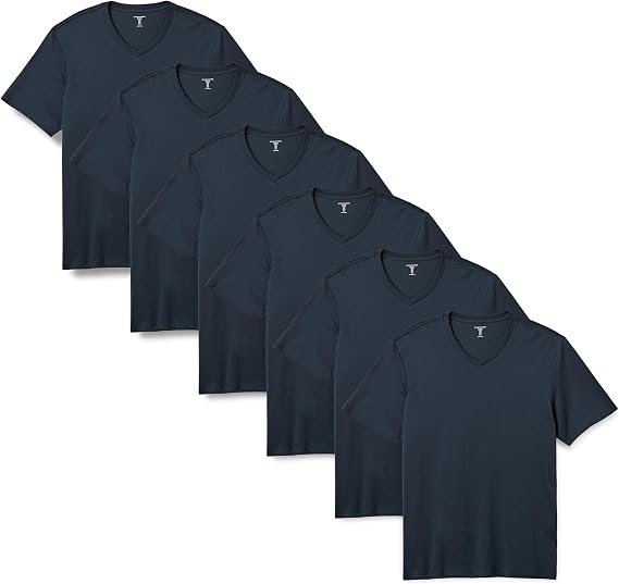 Amazon Essentials Men's Regular-Fit Short-Sleeve Crewneck T-Shirt, Pack of 6