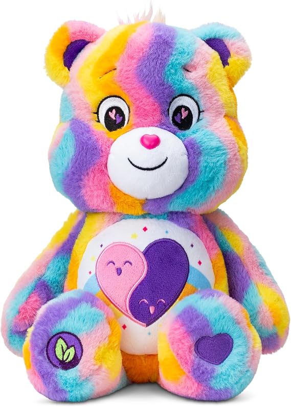 Care Bears Basic Fun Friend Forever Bear Medium Plush Toy 35 cm – Eco-Friendly Collectable Cuddly Bear with Heart Belly Badge for Girls and Boys Aged 4+