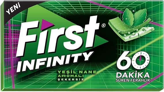 First Infinity 60 MIN Green Mint Flavored Sugar Free Gum 27 gr