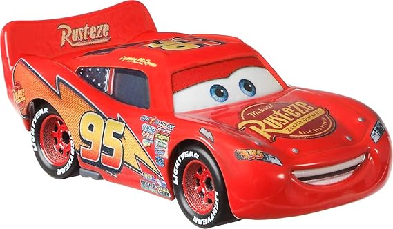Mattel Disney and Pixar Cars 1:55 Scale Die-Cast Vehicles, Collectible Toy Cars, Lightning McQueen