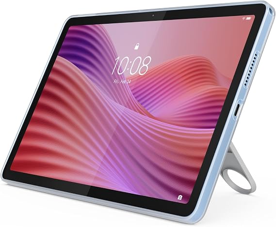 Lenovo Tab Android Tablet | 10.1 inch Full HD Display | MediaTek Helio G85 | 128GB | Wi-Fi 6 | 4GB RAM | Polar Blue + Clear Case