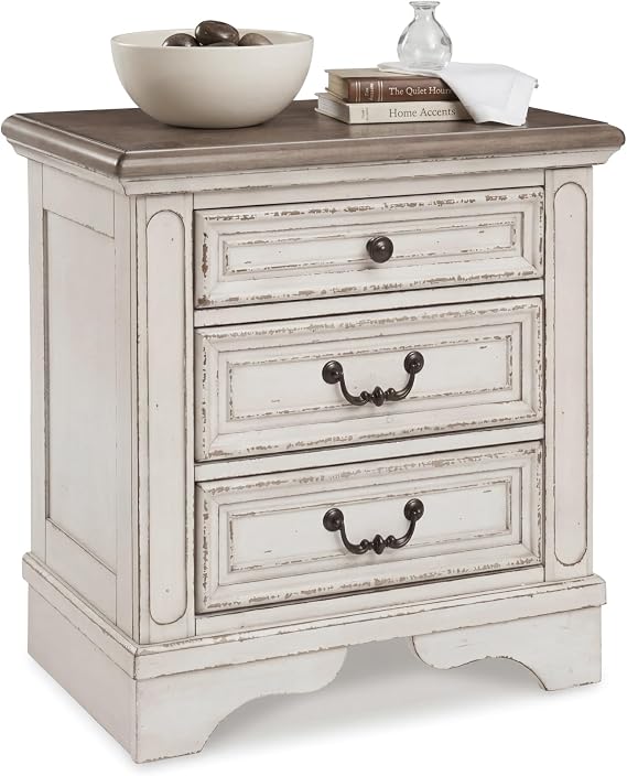 Signature Design by Ashley Realyn Nightstand, Chipped White