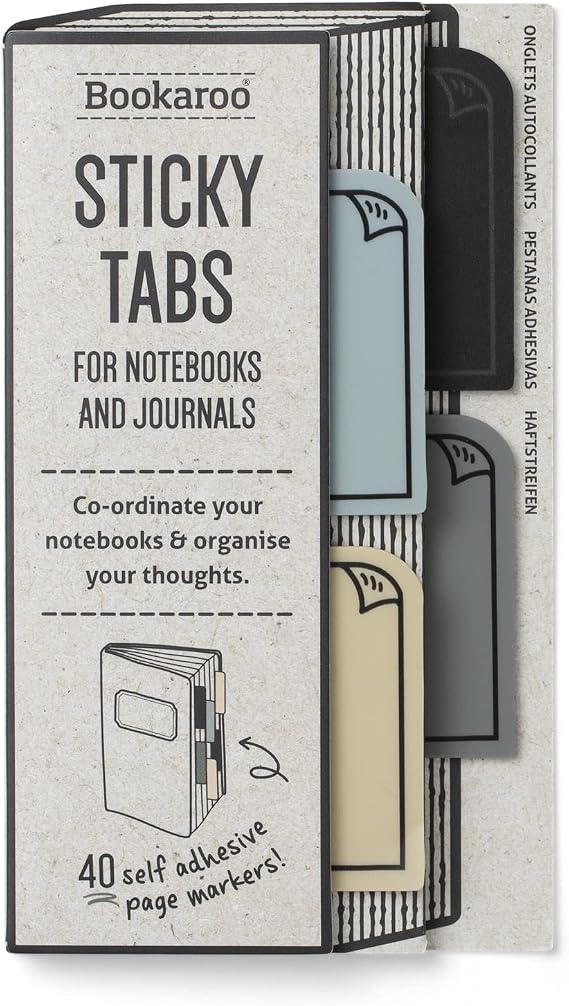 IF Bookaroo Sticky Tabs - Mono,White