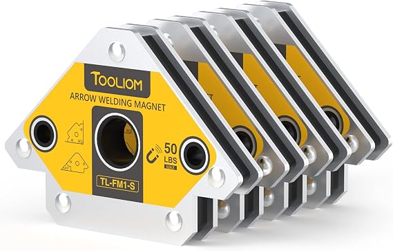 TOOLIOM Arrow Welding Magnets, 4-Pc 50 lb Holding Force Welding Accessories