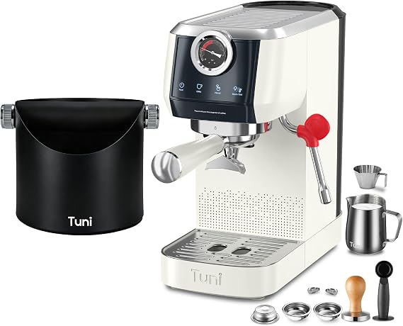 Tuni E2 58mm Espresso Machine With Coffee Knock Box