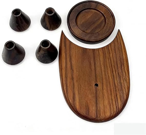 Compatible for Niche ，Bean Grinder Zero， Italian Coffee Grinder Black Walnut Modified Accessories Powder Receiver Coffee Equipment(1 Set)