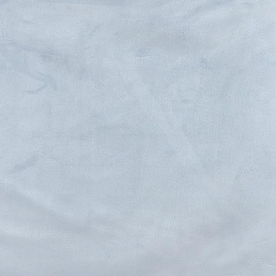 Discounted Designer Fabrics Light Blue Solid Microsuede Microfiber Upholstery Grade Fabric by The Yard - SKU: Dotson Sky
