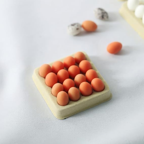 16pcs Miniature Eggs, Cute Mini Quail Eggs, Fake Food, Realistic Dollhouse Miniatures, Mini Kitchen Decor (Quail Eggs)