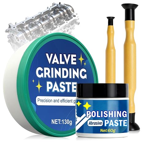 Valve Lapping Compound-80 and 180 Grit, Carbon Remover, High-Temp Resistant