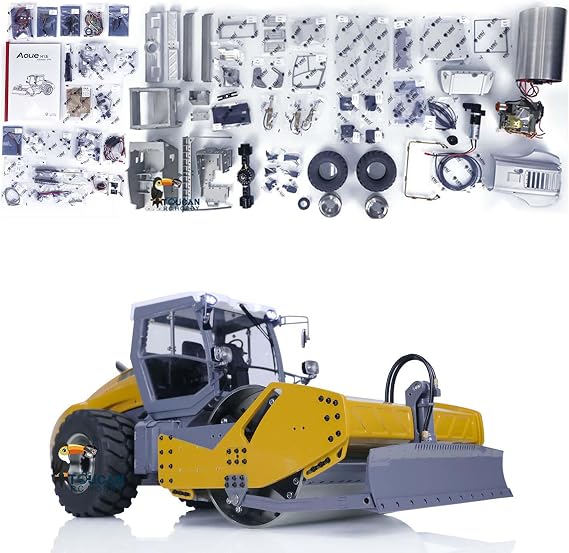 LESU 1/14 KIT Hydraulic RC Road Roller Hamm H13Ix Motor ESC Servo Sound Light System Remote Control Construction Vehicle Model