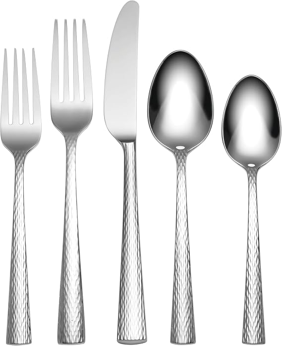 Lenox Gladstone 65-Piece 18/10 Silverware Set for 12, Flatware