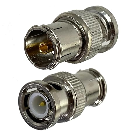 1pcs Connector Adapter BNC to IEC PAL DVB-T Male Plug Female Jack RF Coaxial Converter Wire Terminal New Brass Lucky(BNC M to IEC F)
