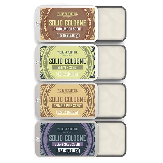 Viking Revolution Solid Cologne Set - Variety 1-0.5 oz (4 Pack)