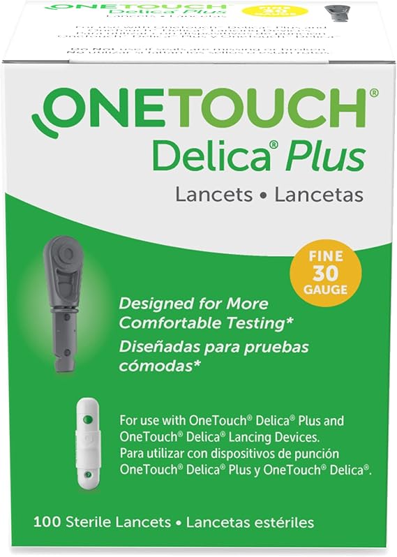 OneTouch Safety Lancet for Lancing Device 30 Gauge Needle Multiple Depth Settings 1 Box(s), 100 /Box