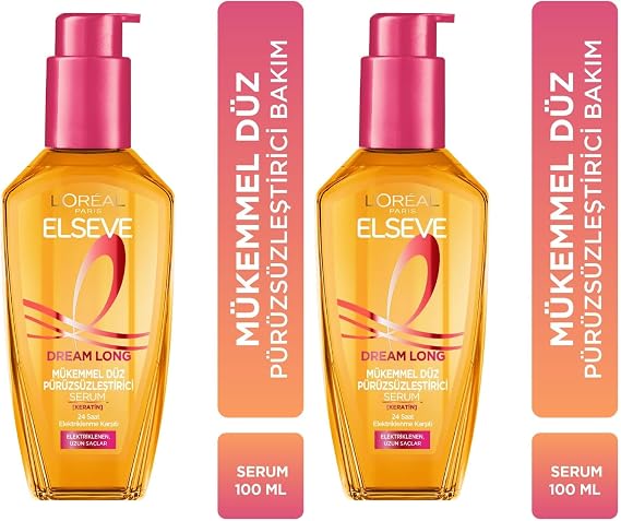 L’Oréal Paris Elseve Mükemmel Düz Pürüzsüzleştirici Serum (100 ml) 2li paket