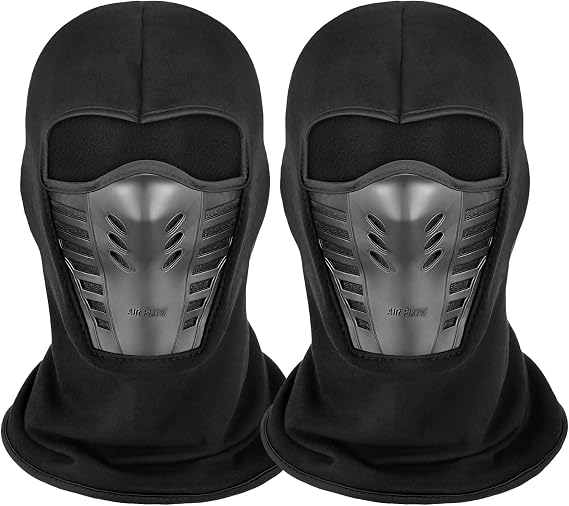 Winter Balaclava, Face Mask for Motorcycle Motorbike Cycling, Cold Winter Balaclava Thermal for Motorbike Skiing Cycling Helmet for Men Women - 2PCS