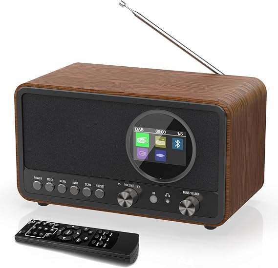 Monodeal DAB Radio with Bluetooth,HiFi Speaker 5W,TFT Display,Kitchen Radio