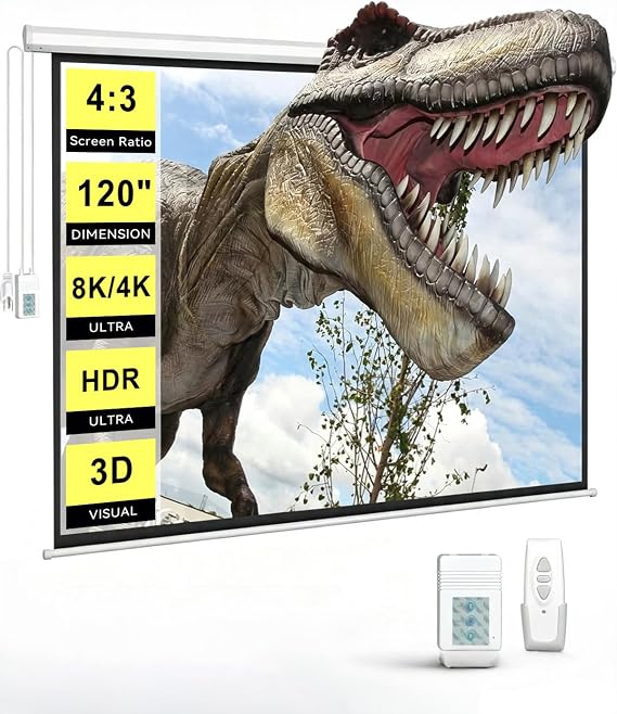 DINAH 120 Inch Electric Projector Screen with Remote
