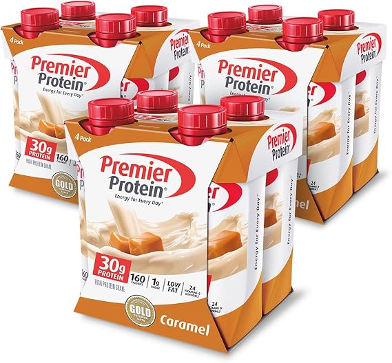 Premier Protein 30g Protein Shake, Caramel, 12 Count