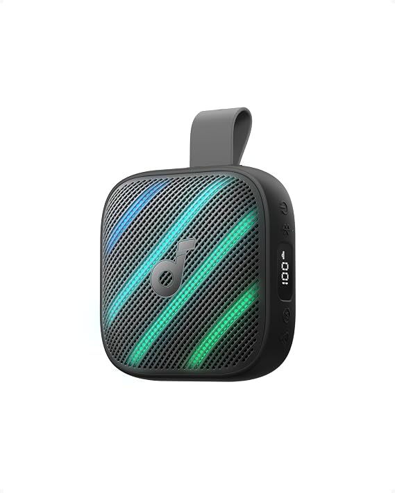 Anker Soundcore Boom Go 3i Bluetooth 6.0 Taşınabilir Hoparlör, 24 Saat Çalma Süresi, 15W BassUp 2.0 Ses, RGB Işık Gösterisi, IP68 Su Geçirmez, Siyah - D5103