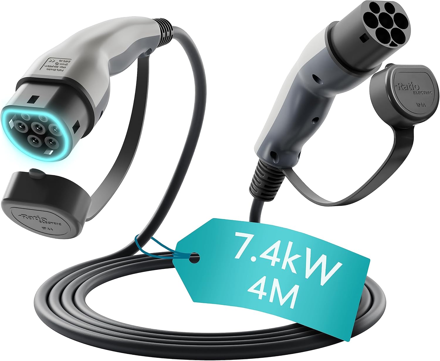Type 2 Charging Cable 22kW | 32A | 4M | 3-Phase | Mode 3 | 4 Metre Type 2 to Type 2 EV Charging Cable 22kW Electric Car Charger, Fast EV Vehicle Charger - Made in Holland
