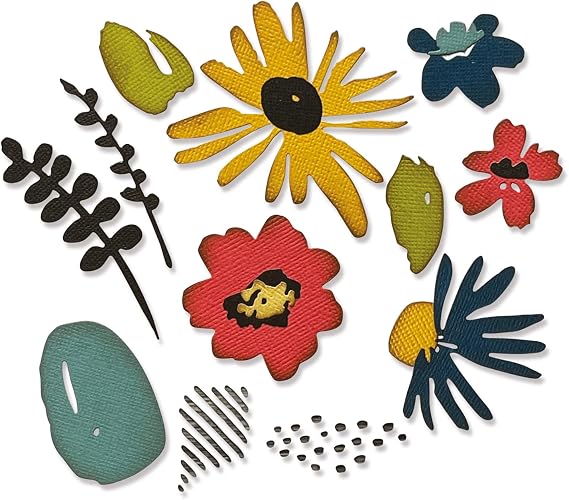 Sizzix Thinlits Dies By Tim Holtz 11/Pkg-Modern Floristry -665853