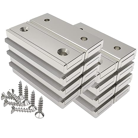 Magnetpro Neodymium Rectangular Magnets 45 LB Force Pack of 16