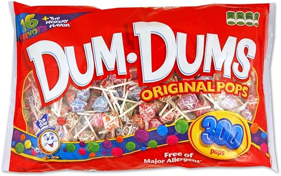 spangler Dam Pops DUMDUMPOPS 300pcs 1440g Candy Sticks for Party Christmas